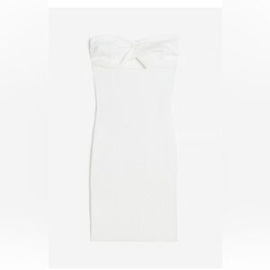 H&M: White Strapless Mini Dress
